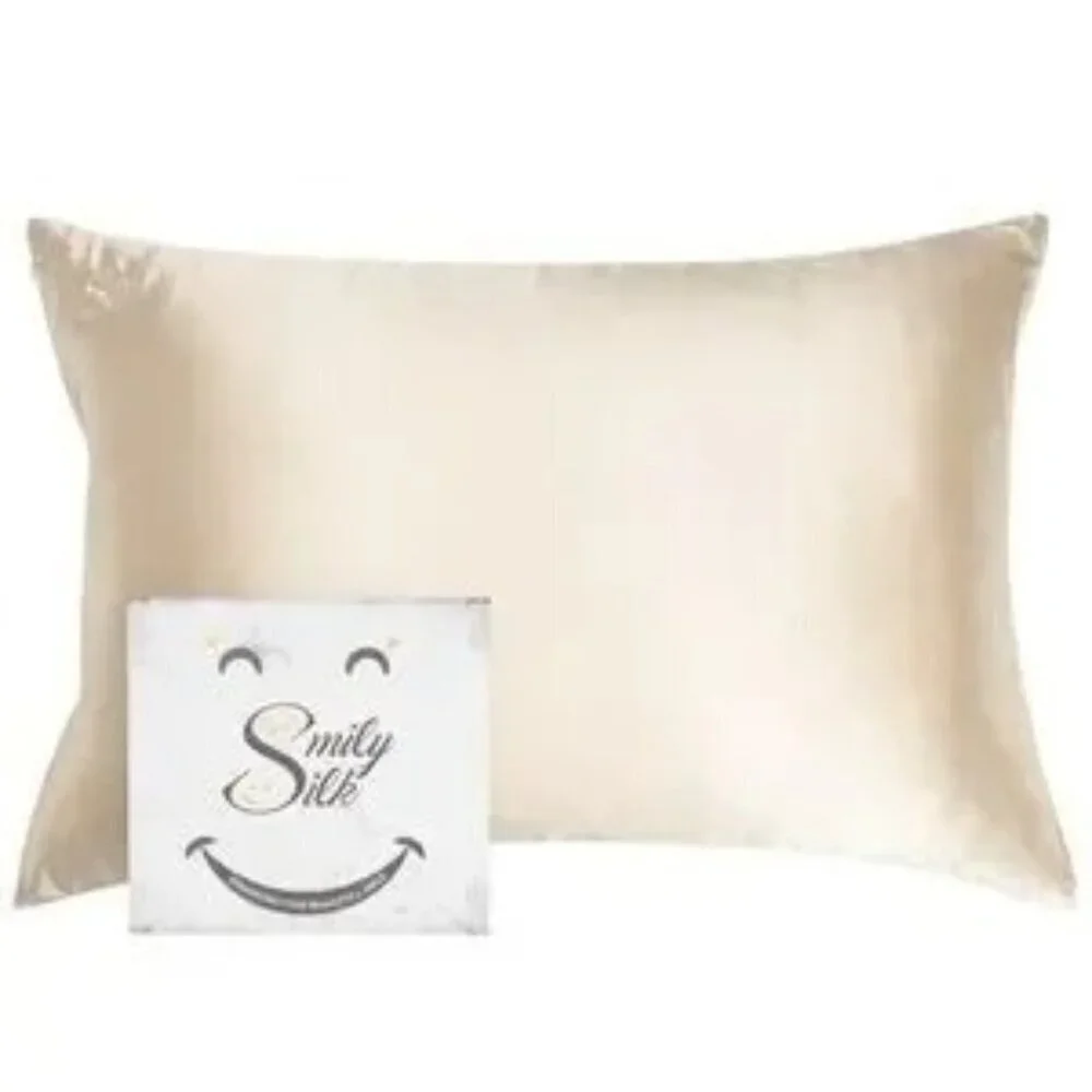 NWT Smily Silk Pillowcase - 100% Pure Mulberry Silk - 22Momme Highest Grade 6A